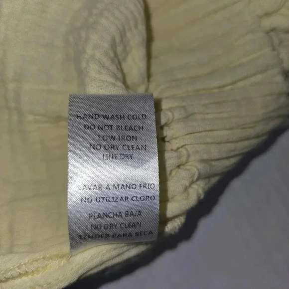 VICI Yellow Paperbag Waist 100% Cotton Womens Shorts‎ Sz Small - Picture 9 of 12